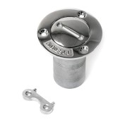 Горловина заливная SUNFINE 38мм прямая с ключом (Diesel), нержавеющая сталь