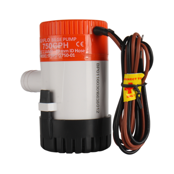 Помпа водооткачивающая SeaFlo трюмная, 24V 750 галлон/час, патрубок 19 мм