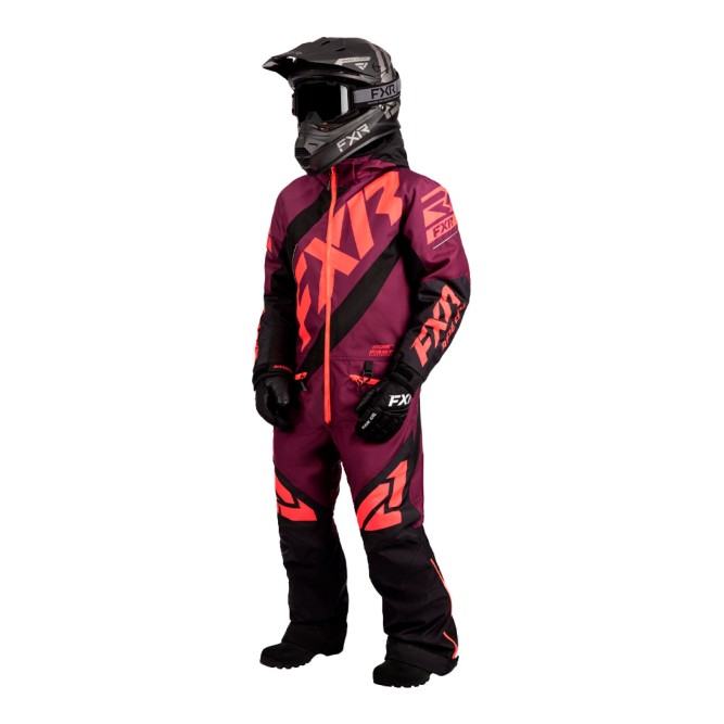 Детский комбинезон FXR CX с утеплителем Wine/Coral/Black, 4