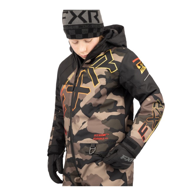 Детский комбинезон FXR CX с утеплителем Army Camo/Black, 2