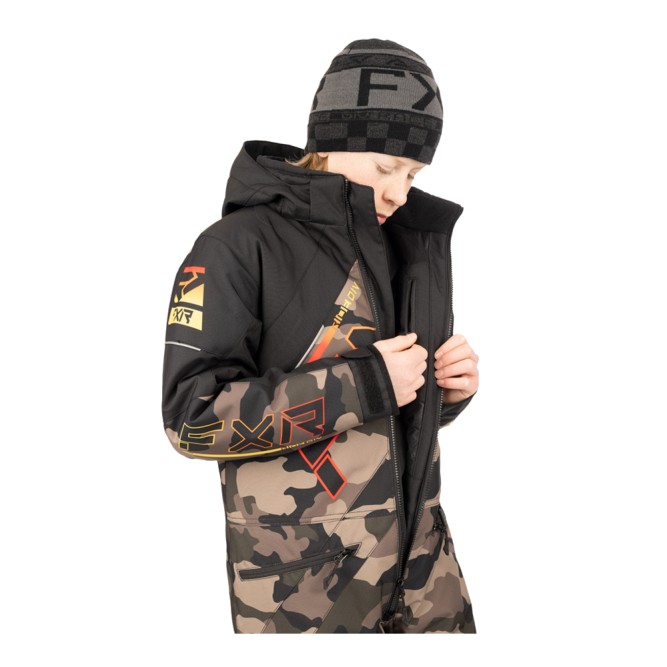 Детский комбинезон FXR CX с утеплителем Army Camo/Black, 2