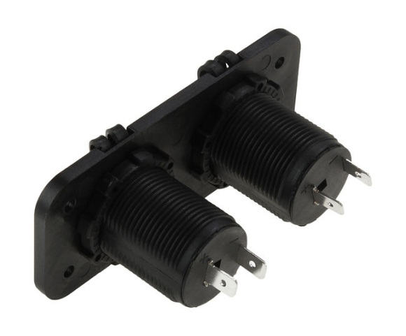 Панель с двумя разъёмами прикуривателя Панель с двумя разъёмами прикуривателя