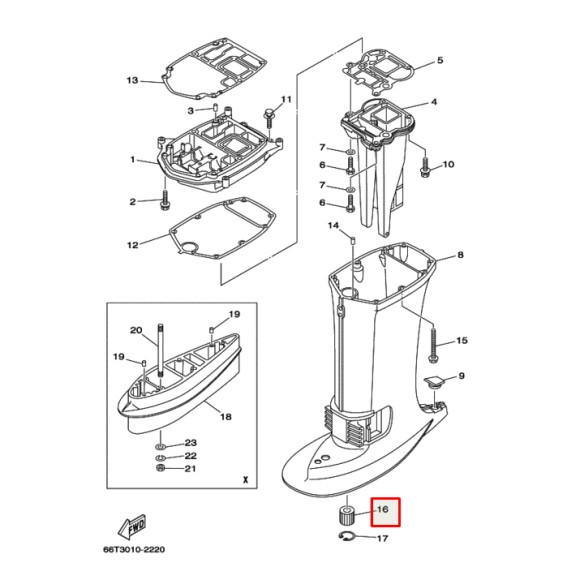 Втулка демпферная торсионного вала (L) YAMAHA 40X; F30-F50 (679-45318-00; 6A0-45318-00) Втулка демпферная торсионного вала (L) YAMAHA 40X; F30-F50 (679-45318-00; 6A0-45318-00)