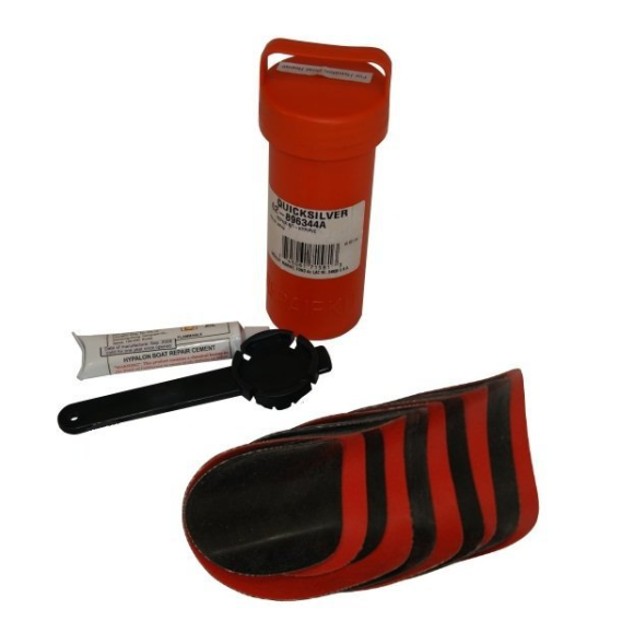 Ремкомплект для лодки ПВХ, красн/черн (Mercury/Quicksilver)