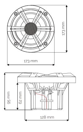 Морская акустика Marine Rocket MRH-335 (комплект 2W)