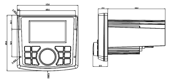 Морская акустика Marine Rocket MRH-335 (комплект 2W)