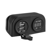Двойной накладной модуль Skipper USB 5В 3.1А и вольтметр