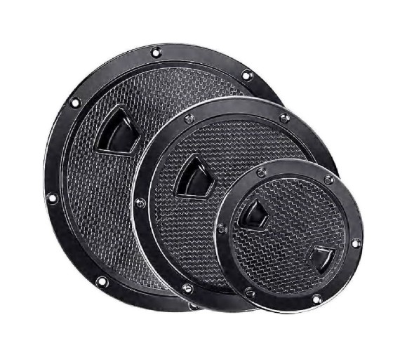 Лючок палубный 4", черный, Marine Rocket