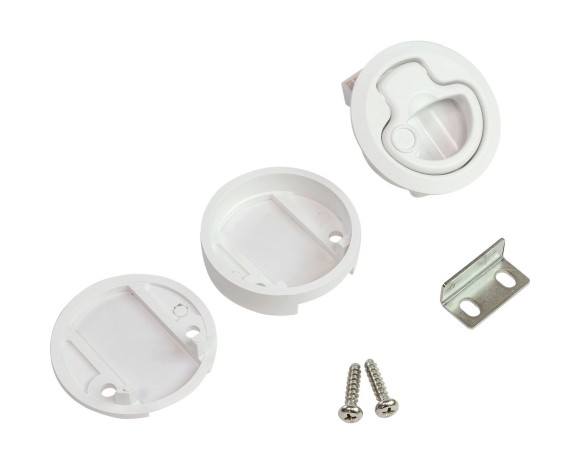 Ручка врезная, белая D51мм, SeaFlo