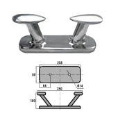 Кнехт двойной 250х100мм AISI316 Кнехт двойной 250х100мм AISI316