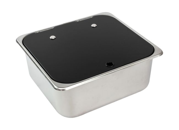 Мойка квадратная, стеклянная крышка, Marine Rocket