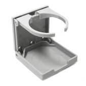 Держатель стакана регулируемый, серый пластик SUNFINE, 97x94мм Держатель стакана регулируемый, серый пластик SUNFINE, 97x94мм