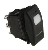 Переключатель трехпозиционный (ON)-OFF-ON 12 В/16А 6Р с подсветкой без фиксации 1 положения