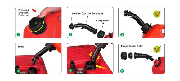 Канистра для ГСМ пластиковая, 5 л