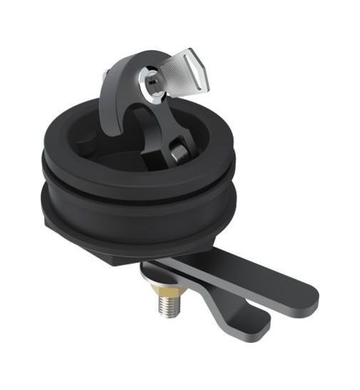 Ручка палубная потайная черная D61мм, SeaFlo