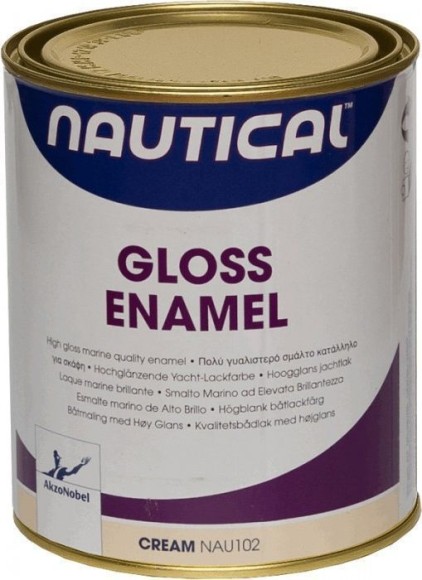 Эмаль глянцевая, кремовая, 0,75 л