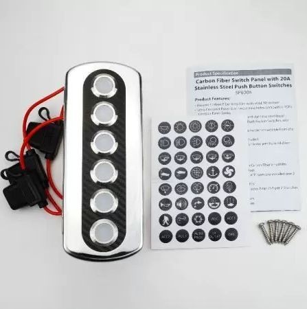 Панель бортового питания, 6 кнопок