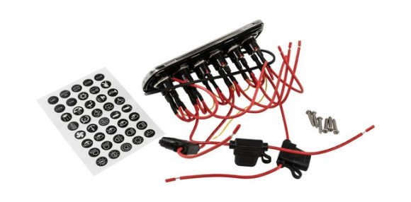 Панель бортового питания, 6 кнопок