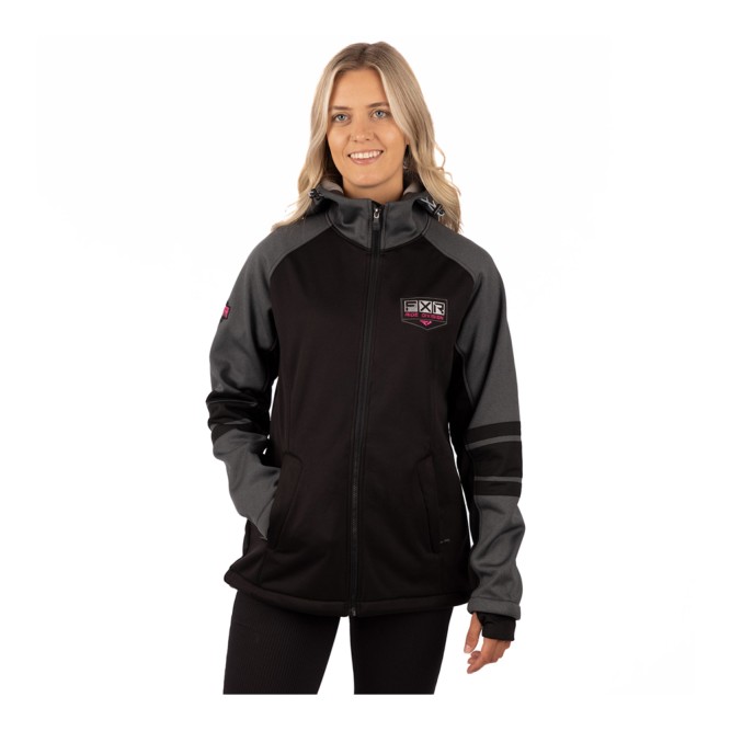 Кофта FXR Maverick без утеплителя Black/Electric Pink, S