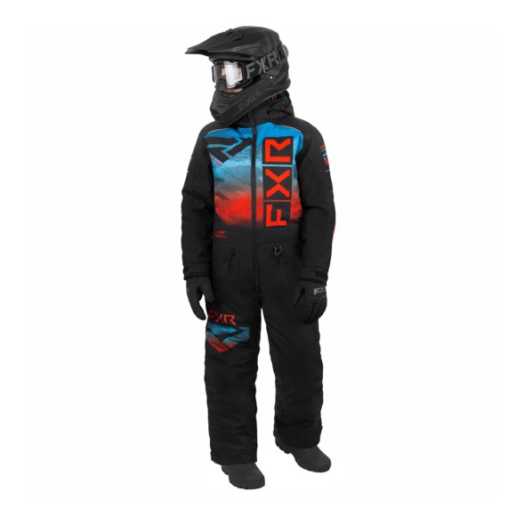 Детский комбинезон FXR Helium с утеплителем Black/Blue-Red Haze, 4
