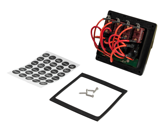 Панель бортового питания 4 переключателя, индикация, автоматы Панель бортового питания 4 переключателя, индикация, автоматы