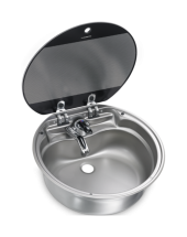 Мойка круглая, стеклянная крышка, Marine Rocket