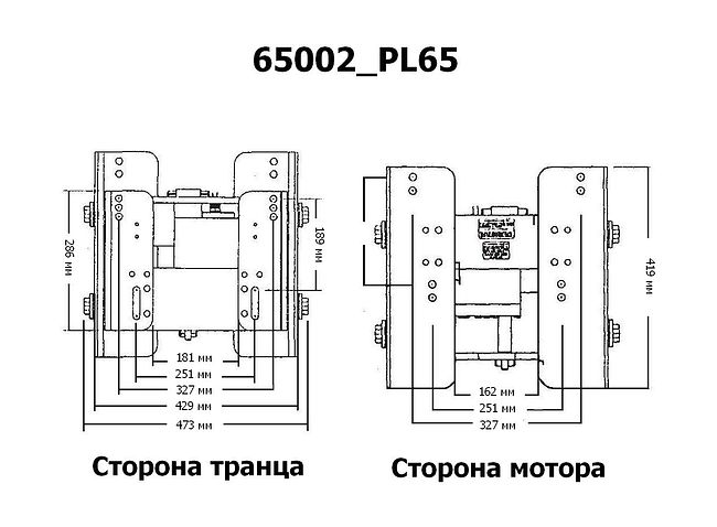 Подъёмник мотора гидравлический 50-300 л.с. вертикальный, скоростной (Power-Lift), CMC