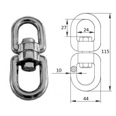 Вертлюг петля-петля 10мм Вертлюг петля-петля 10мм