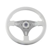 Рулевое колесо MANTA обод белый, спицы серебряные д. 355 мм