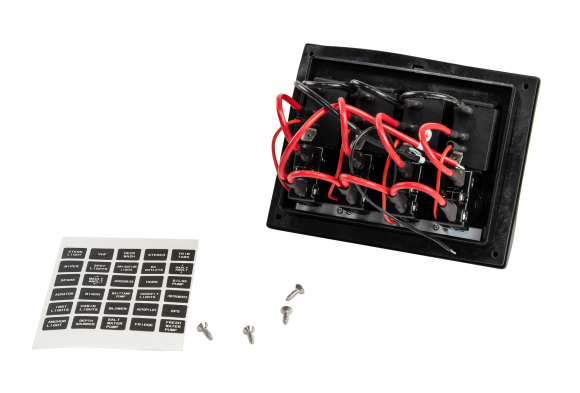 Панель бортового питания 4 переключателя, индикация, автоматы