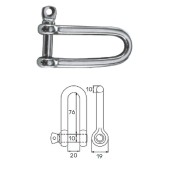 Скоба такелажная удлиненная с винтовым пальцем 10 мм сталь AISI 316 Скоба такелажная удлиненная с винтовым пальцем 10 мм сталь AISI 316