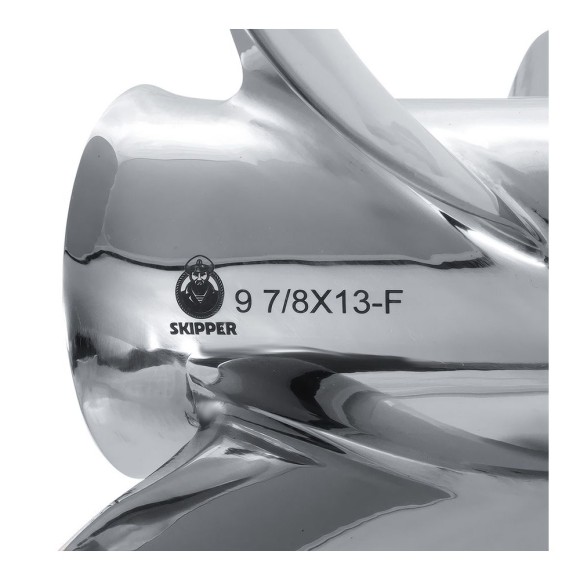 Винт гребной  Skipper для Yamaha 25-30HP нержавеющий, диаметр - 9 7/8", шаг 13"