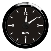 Часы судовые KUS Ободок - S.S.316 в черном цвете