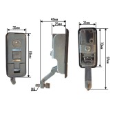 Замок врезной (хром) SUNFINE 80x30мм