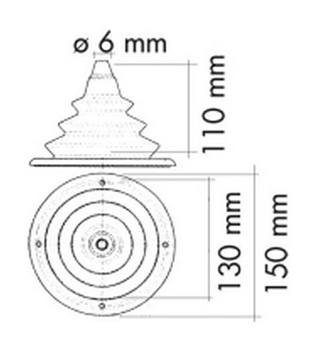 Уплотнитель для тросов управления черный, д. 152 мм Уплотнитель для тросов управления черный, д. 152 мм