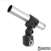 Держатель спиннинга сквозной на леер наклонный, алюминий