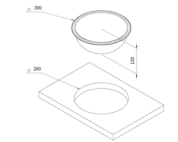 Мойка круглая, Marine Rocket