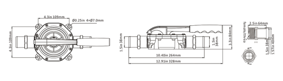 Помпа ручная, 720GPH (2725,5 л/час), SeaFlo