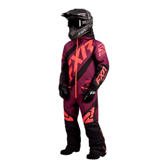 Комбинезон FXR CX с утеплителем Wine/Coral/Black, 8