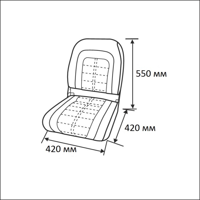 Сиденье мягкое Special High Back Seat, белое