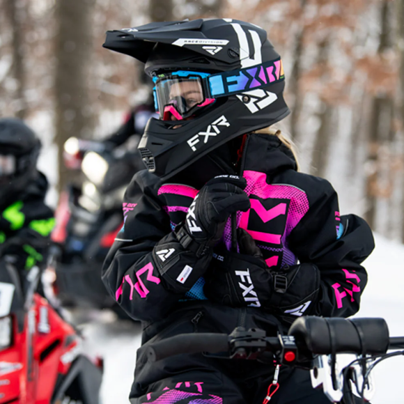 Детский комбинезон FXR Helium с утеплителем Black/Sky-Electric Pink Haze, 10