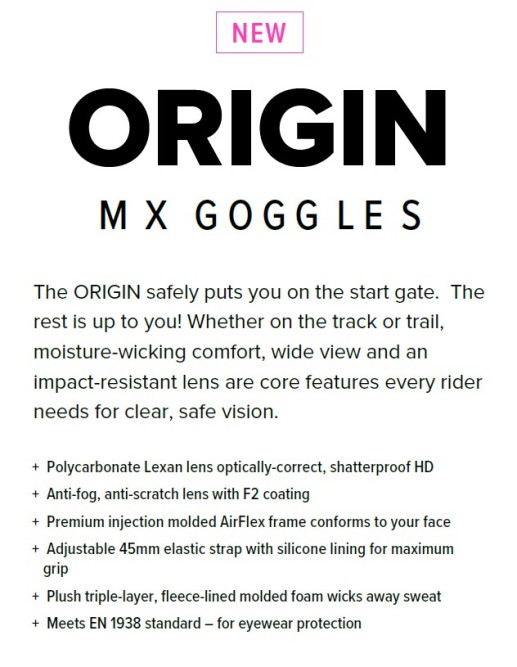Очки EVS ORIGIN без подогрева ORG/GRN/PNK