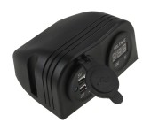 Разъем USB 5 В 3.1А и цифровой вольтметр для крепления на приборную панель Разъем USB 5 В 3.1А и цифровой вольтметр для крепления на приборную панель