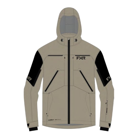 Куртка FXR Ridge Pro Trilaminate  с утеплителем Stone/Black, M
