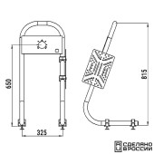 Стойка рулевая 32 мм из нержавеющей стали