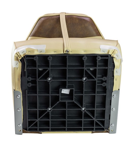 Кресло мягкое складное Classic, обивка винил, цвет песочный/коричневый, Marine Rocket