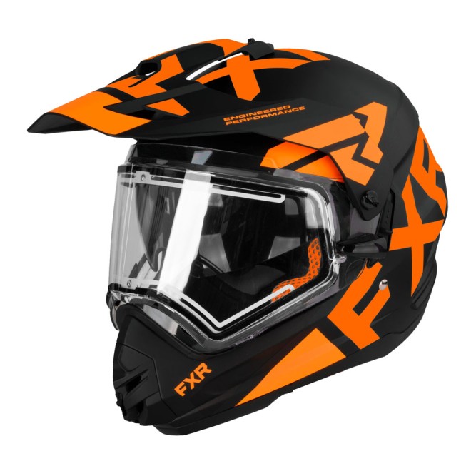 Шлем FXR Torque X Team с подогревом Black/Orange, S