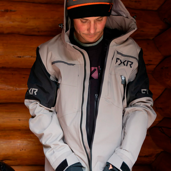 Куртка FXR Ridge Pro Trilaminate  с утеплителем Stone/Black, L