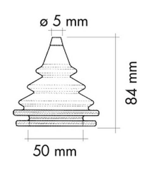 Уплотнитель для тросов управления черный, д. 50 мм