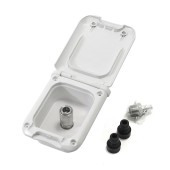 Внешний вывод в боксе с быстросъемным штуцером 1/2" SUNFINE, белый